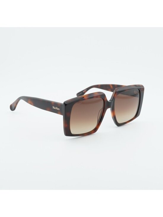 Max Mara MM0024 52F Sunglasses Havana Square Frame, Brown Gradient Lenses main image 12